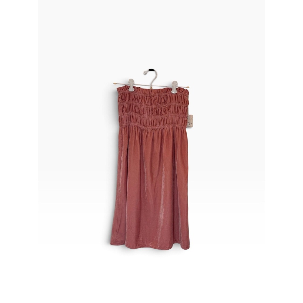 Free People Sunni Velvet Convertible Skirt Blush S NWT